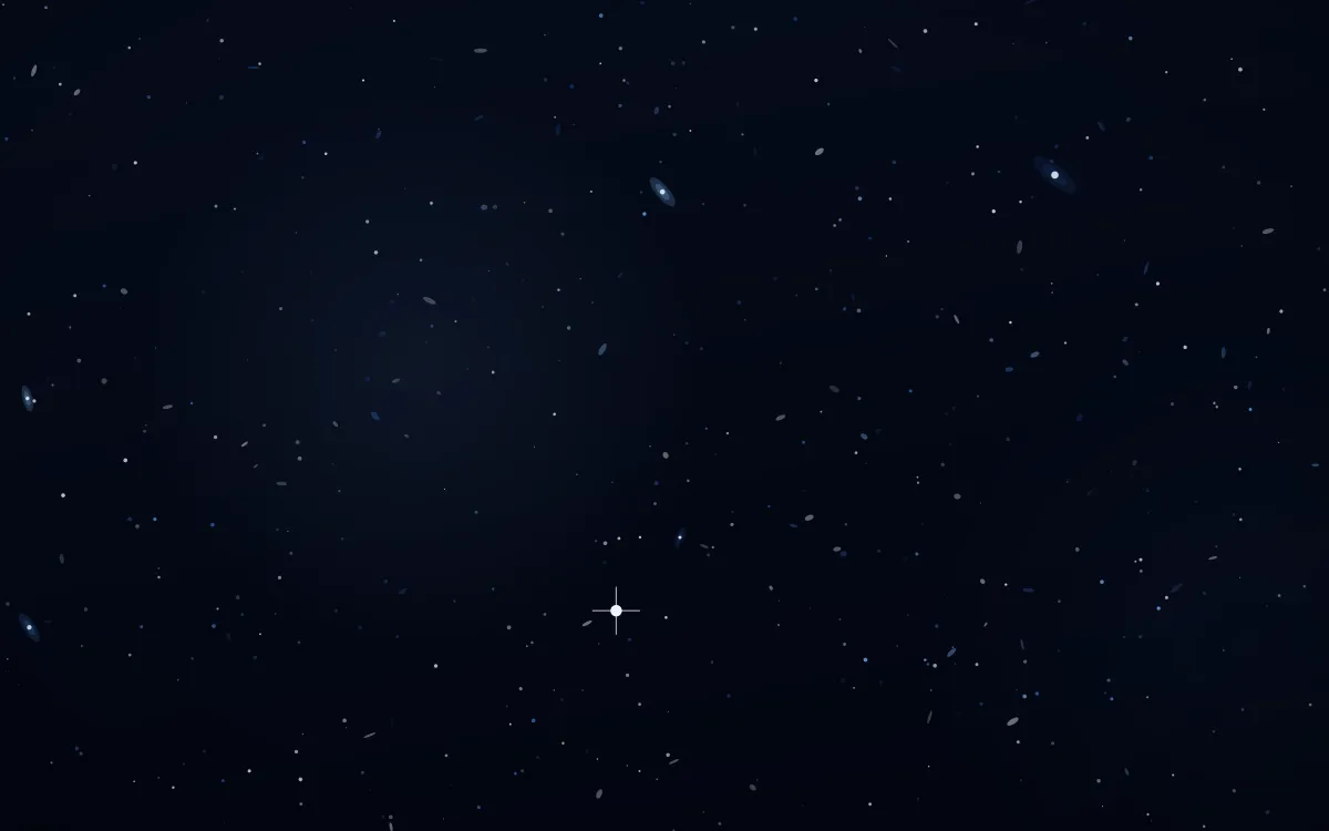 Bluebird Field Deep Field — dark black and blue galaxy background