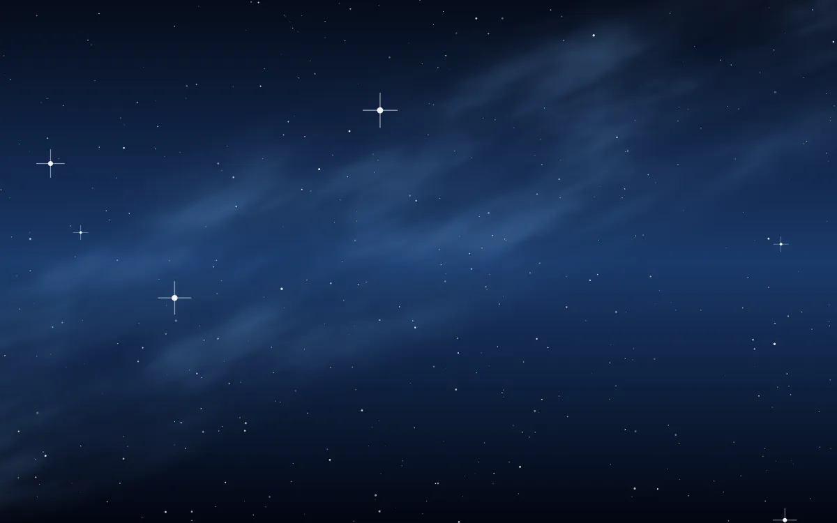 Bluebird Field Star Veil — dark black and blue galaxy background