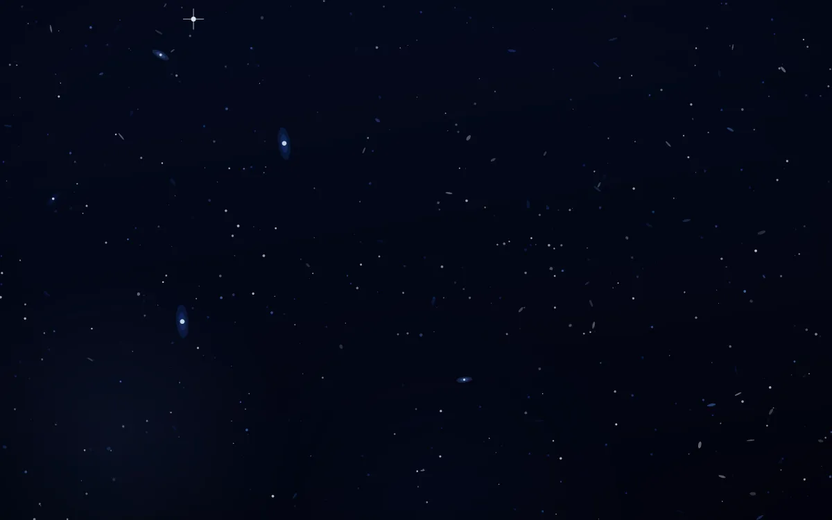 Cobalt Reef Deep Field — dark black and blue galaxy background