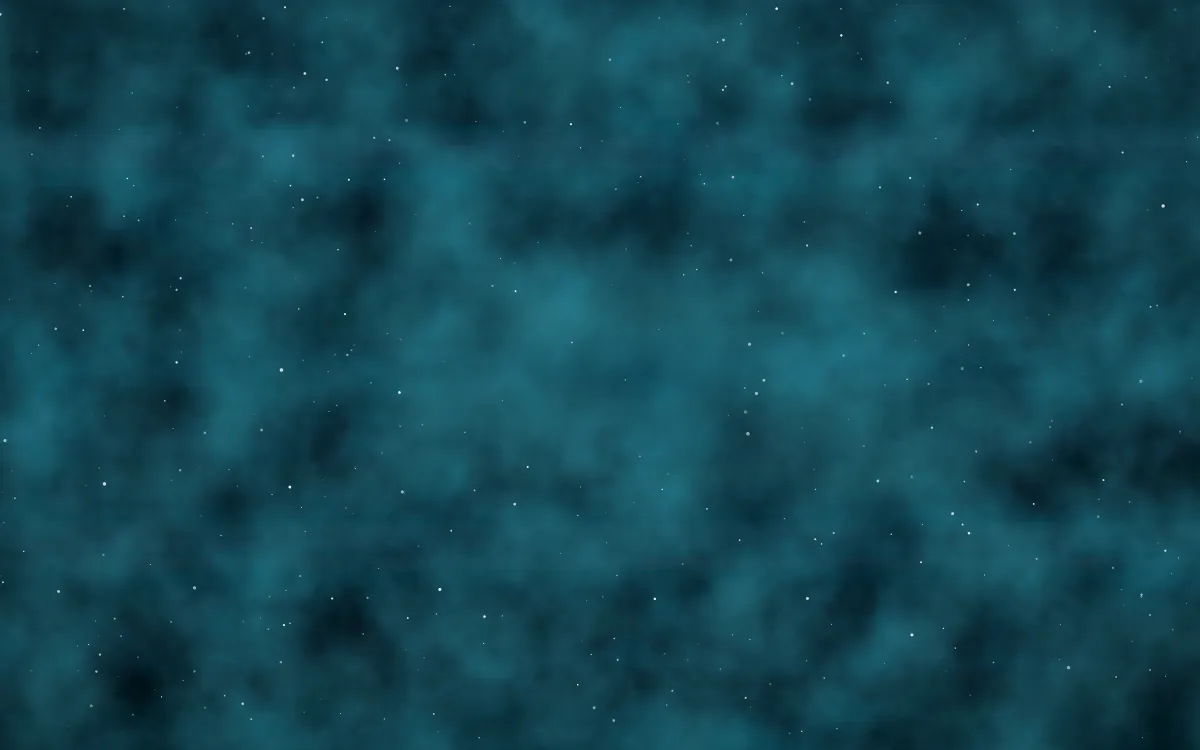 Cold Cathode Nebula — dark black and teal galaxy background
