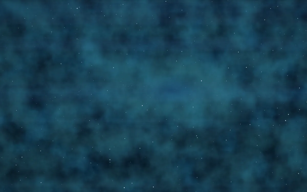 Comet Ion Tail Nebula — dark black, blue and teal galaxy background
