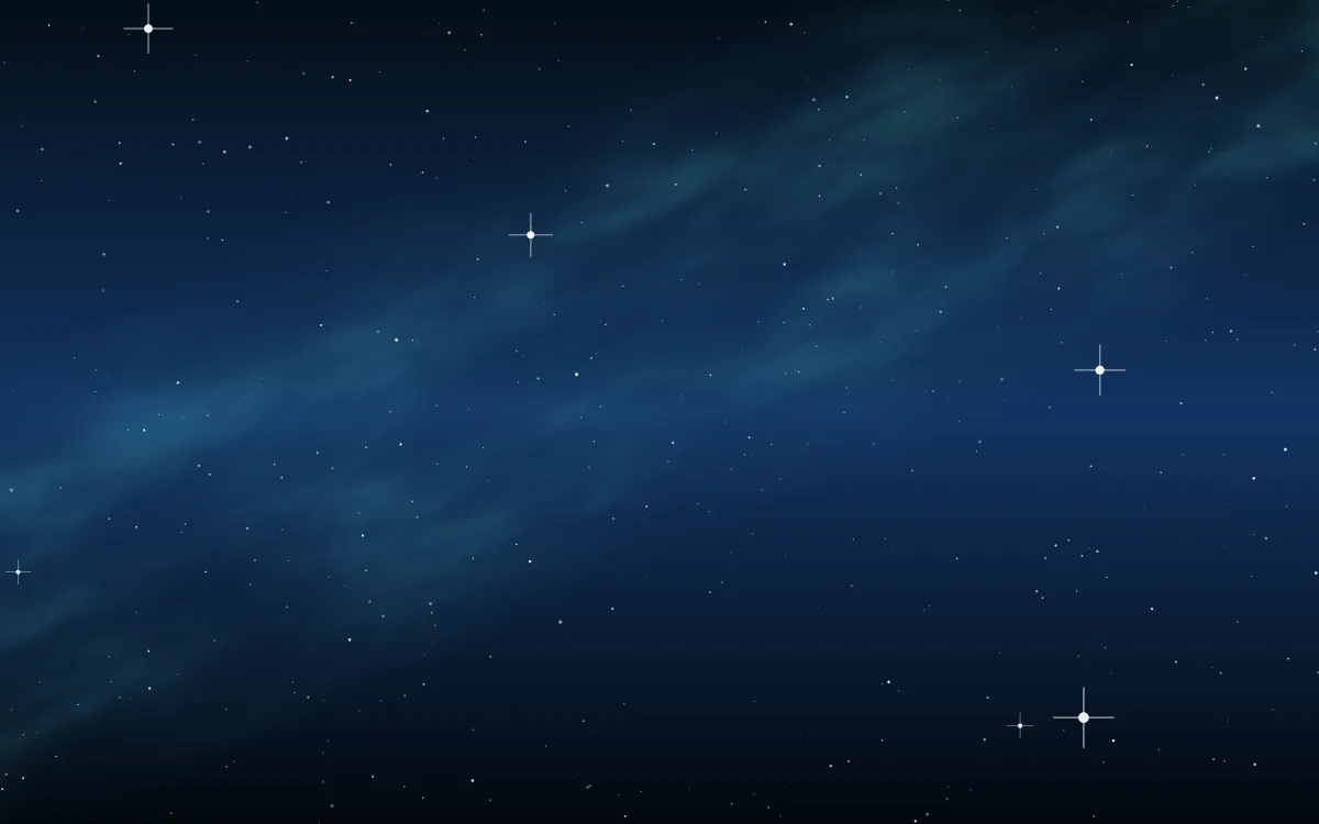 Comet Ion Tail Star Veil — dark black, blue and teal galaxy background