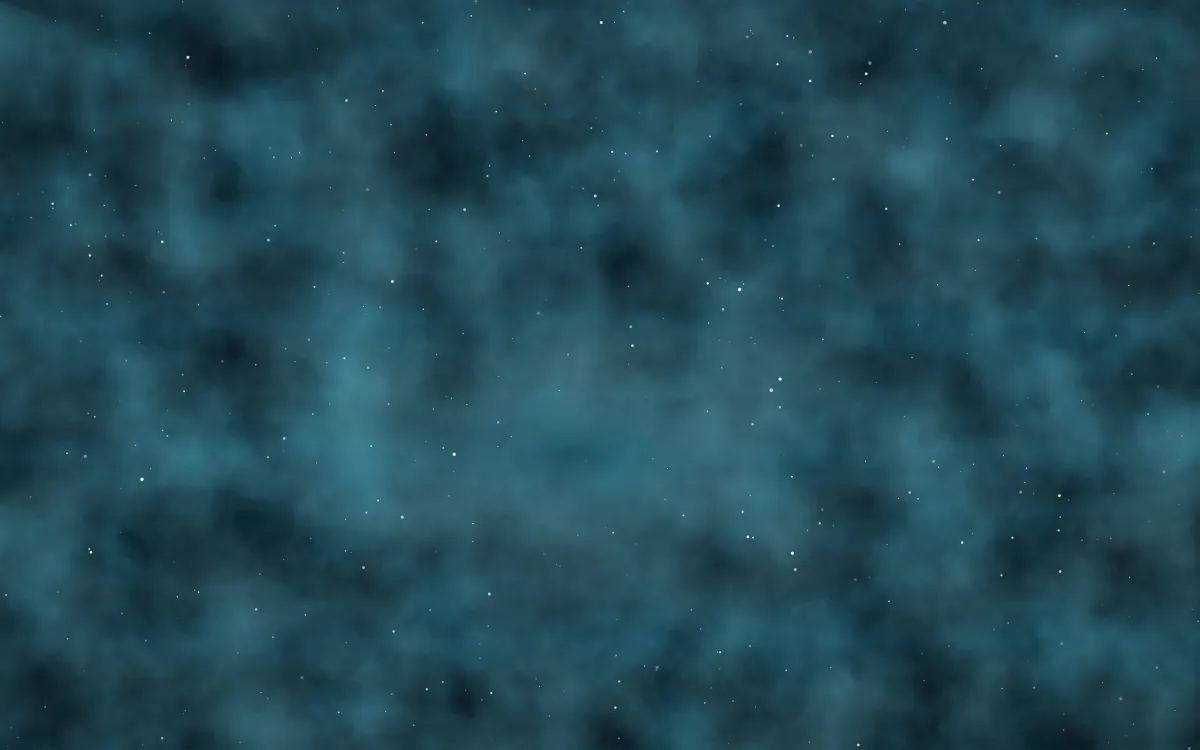 Cryo Geyser Nebula — dark black and teal galaxy background