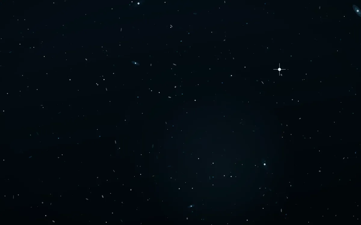 Deep Fathom Deep Field — dark black and blue galaxy background