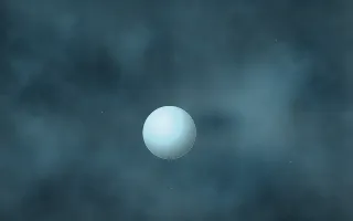 Frost Spire Planetfall — dark black, blue and teal galaxy background