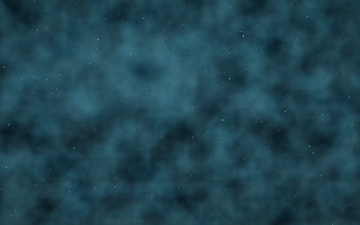 Glacial Drift Nebula — dark black, blue and teal galaxy background