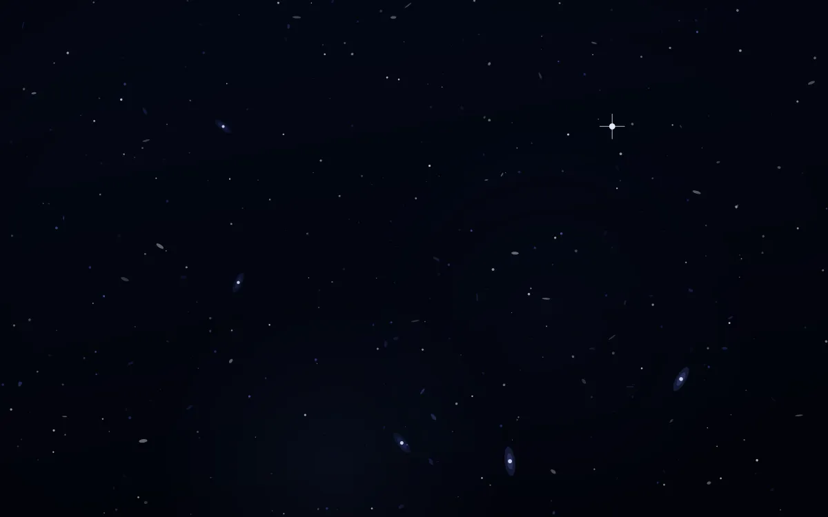 Indigo Trench Deep Field — dark black and blue galaxy background