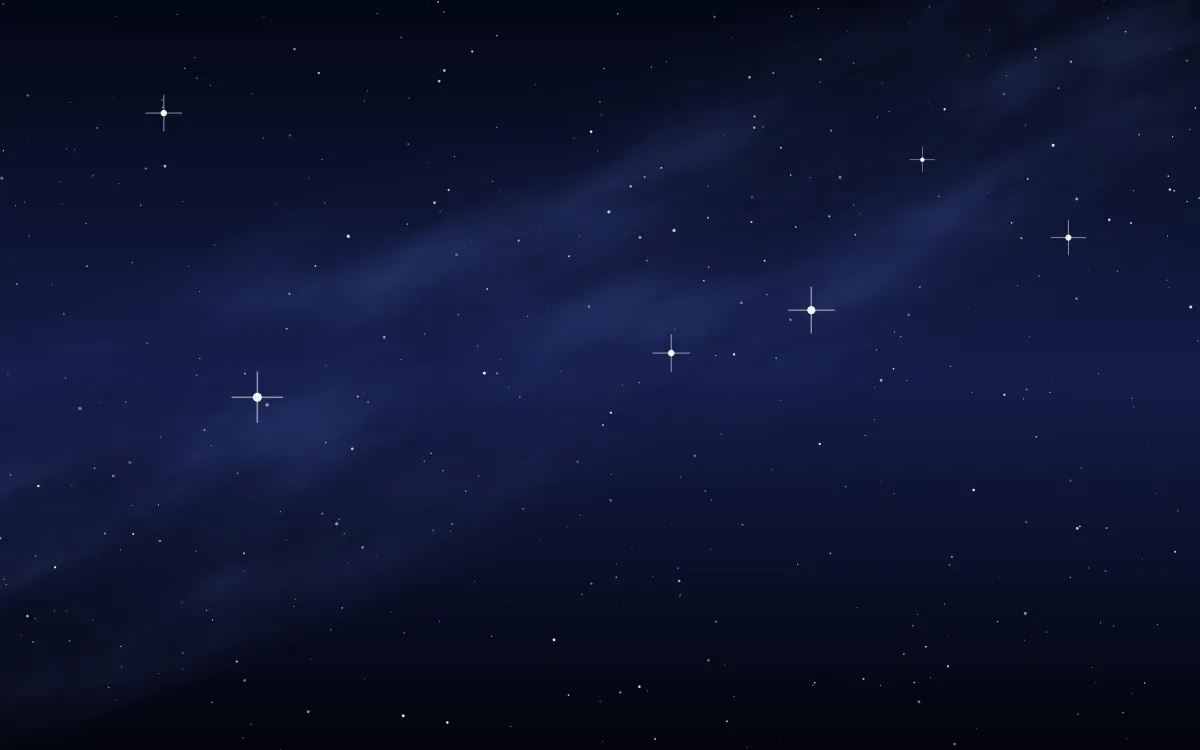 Indigo Trench Star Veil — dark black and blue galaxy background