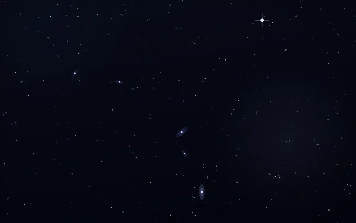 Iris Halo Deep Field — dark black and blue galaxy background