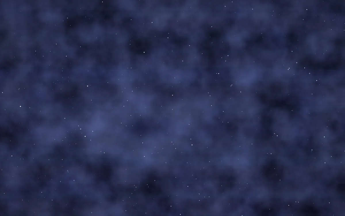 Iris Halo Nebula — dark black and blue galaxy background