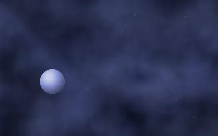 Iris Halo Planetfall — dark black and blue galaxy background