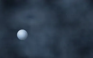 Merope Mist Planetfall III — dark black and blue galaxy background, variation III