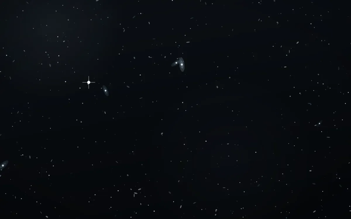 Moonlit Cirrus Deep Field — dark black and blue galaxy background