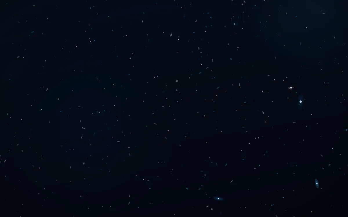 Neptune Wake Deep Field — dark black and blue galaxy background