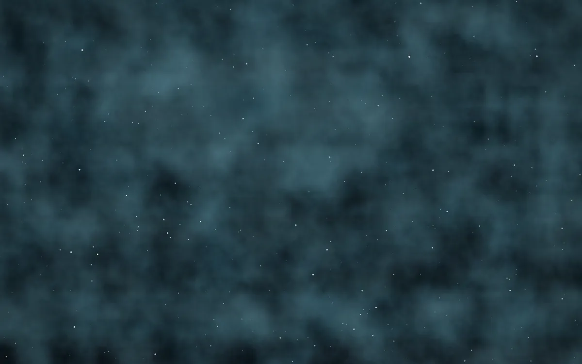 Polar Vortex Nebula — dark black, blue and teal galaxy background