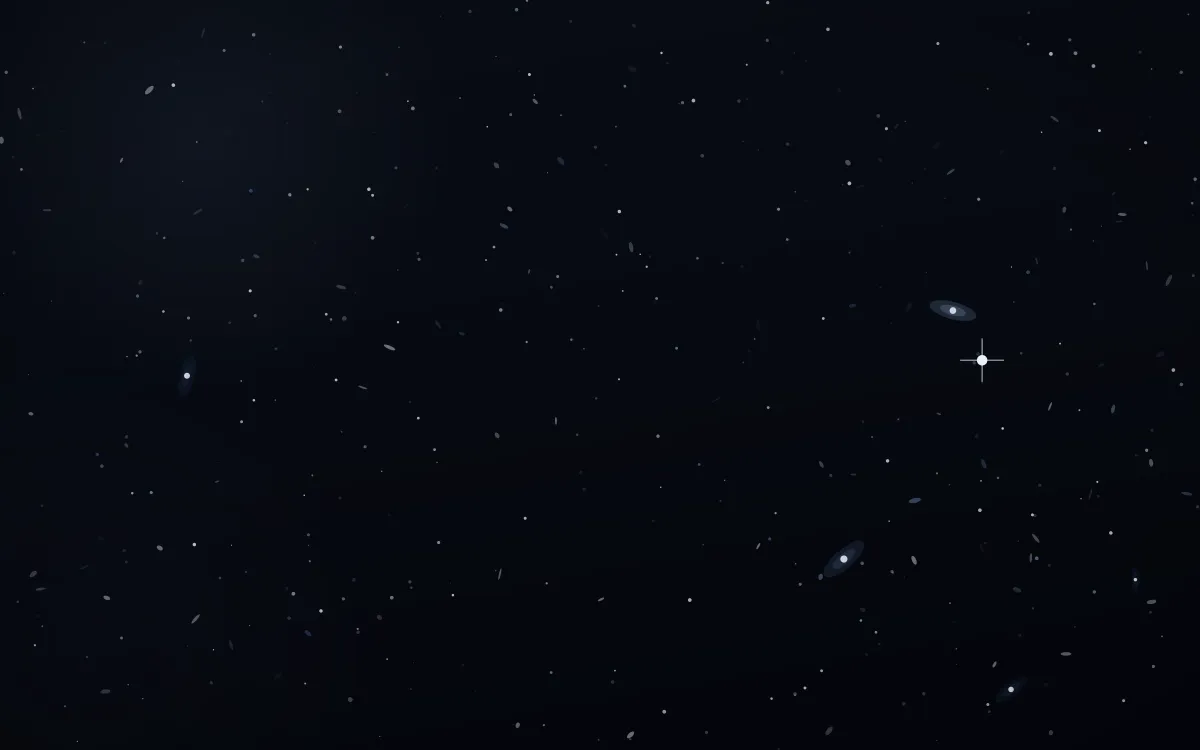 Sapphire Smoke Deep Field — dark black and blue galaxy background