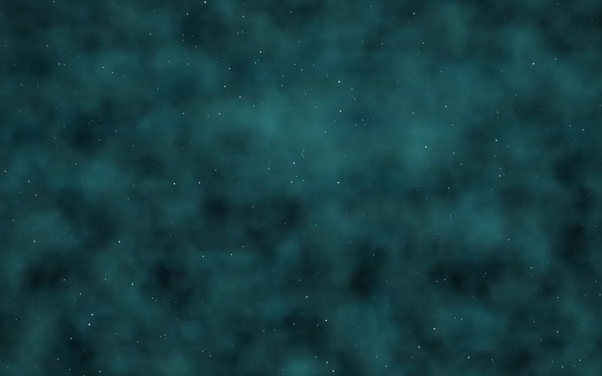 Siren Sea Nebula — dark black and teal galaxy background