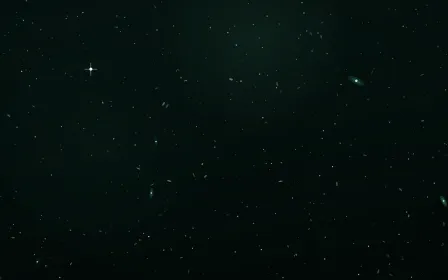 Tidewater Teal Deep Field — dark black and green galaxy background