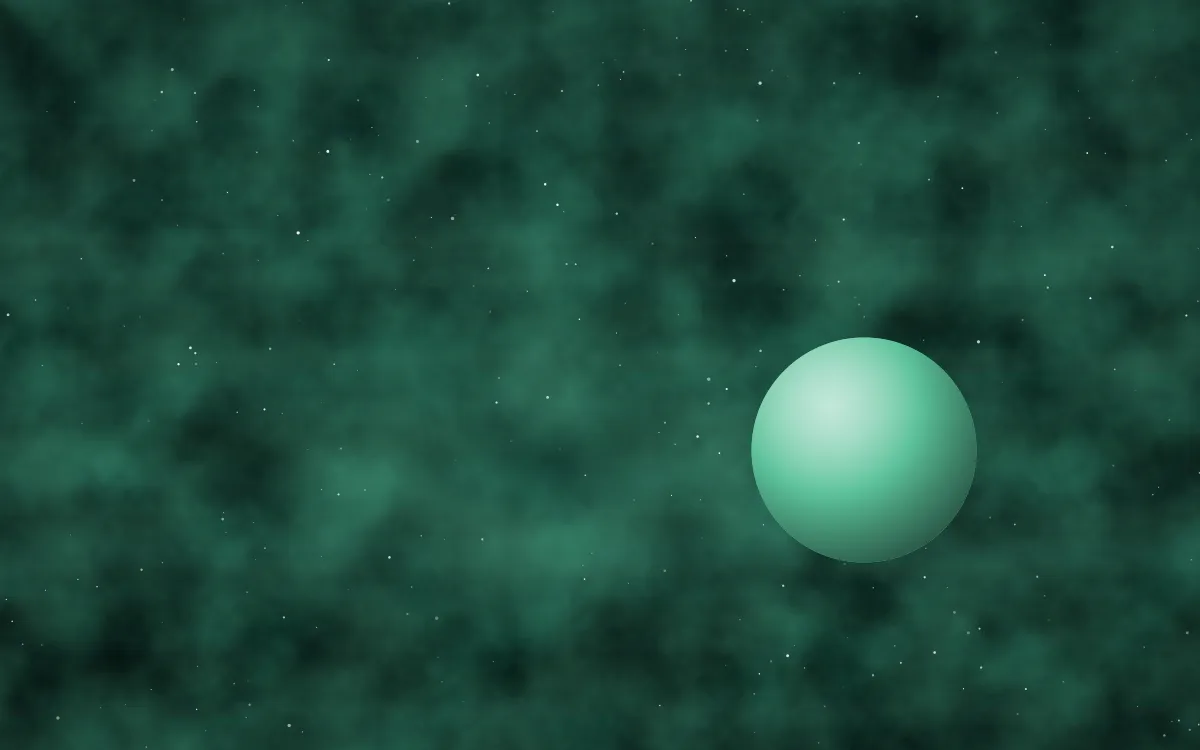 Tidewater Teal Planetfall — dark black and green galaxy background
