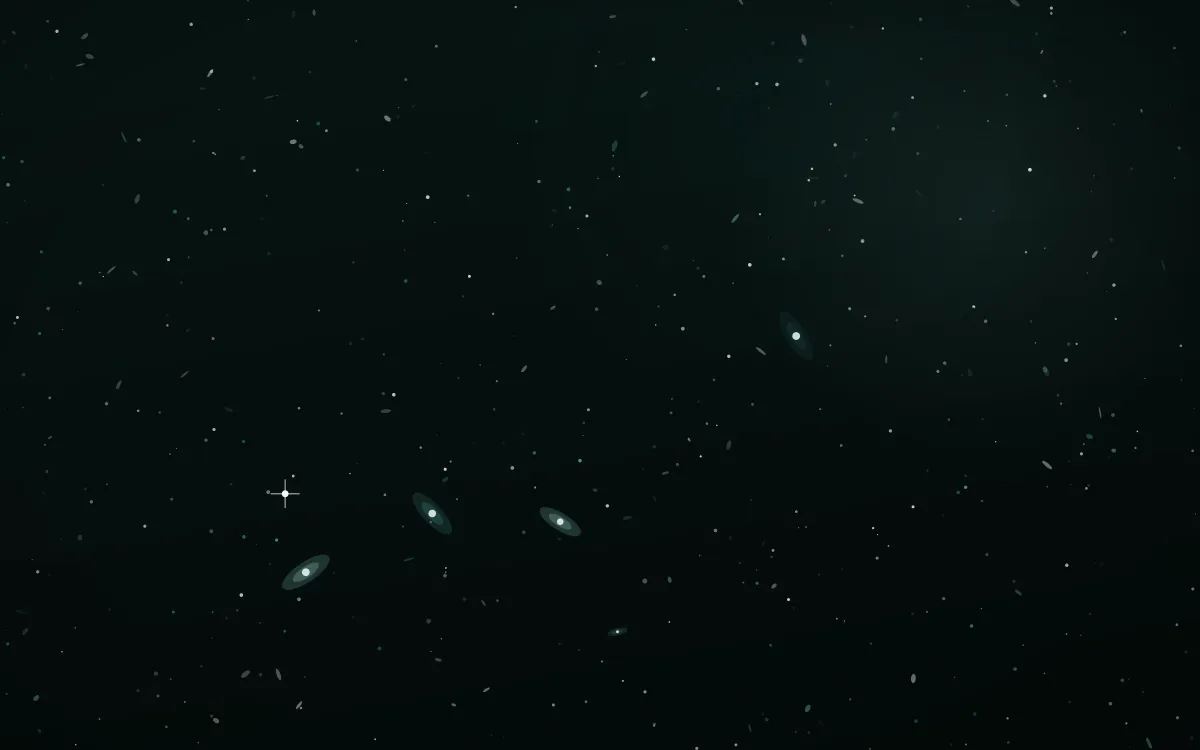 Uranus Haze Deep Field — dark black and teal galaxy background