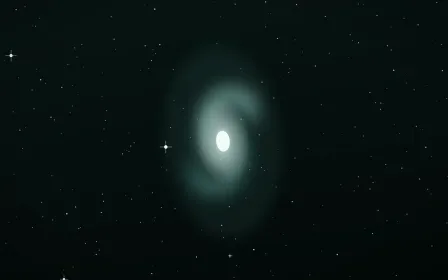 Uranus Haze Spiral — dark black, teal and white galaxy background