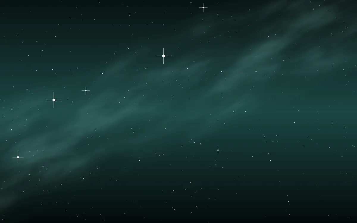 Uranus Haze Star Veil — dark black and teal galaxy background