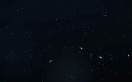 Witch Head Glow Deep Field — dark black and blue galaxy background