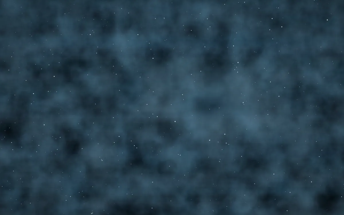 Witch Head Glow Nebula — dark black and blue galaxy background