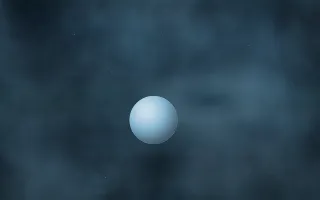 Witch Head Glow Planetfall II — dark black and blue galaxy background, variation II
