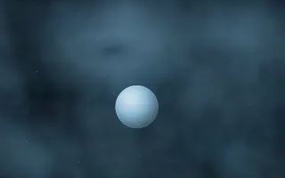 Witch Head Glow Planetfall III — dark black and blue galaxy background, variation III