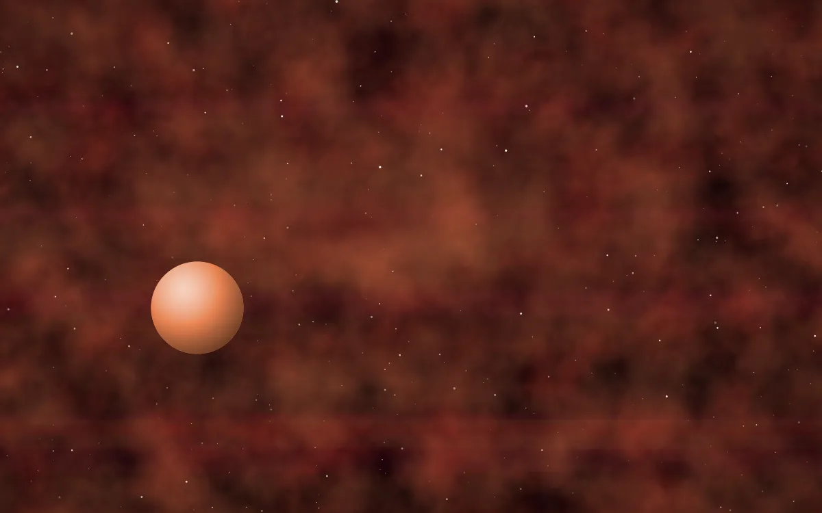 Carina Forge Planetfall — dark black, red and orange galaxy background