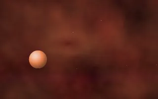 Carina Forge Planetfall — dark black, red and orange galaxy background