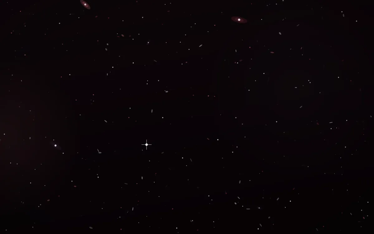 Cave Nebula Glow Deep Field — dark black and red galaxy background