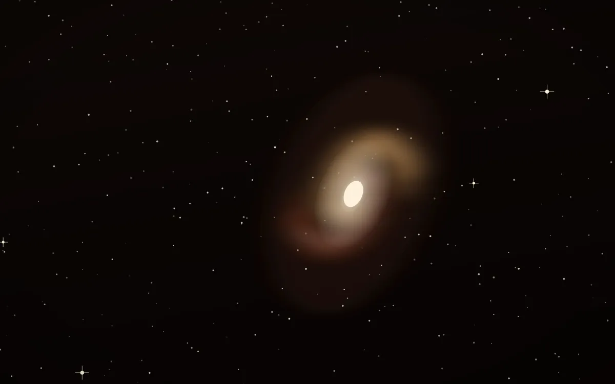 Eagle Forge Spiral — dark black, brown and beige galaxy background