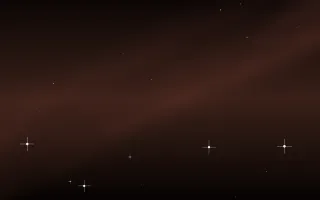 Elephant Trunk Star Veil — dark black, brown and red galaxy background