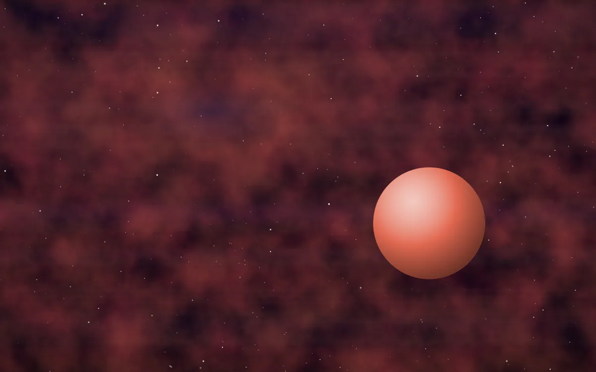 Flaming Star Planetfall — dark black and red galaxy background