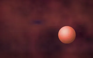 Flaming Star Planetfall II — dark black and red galaxy background, variation II