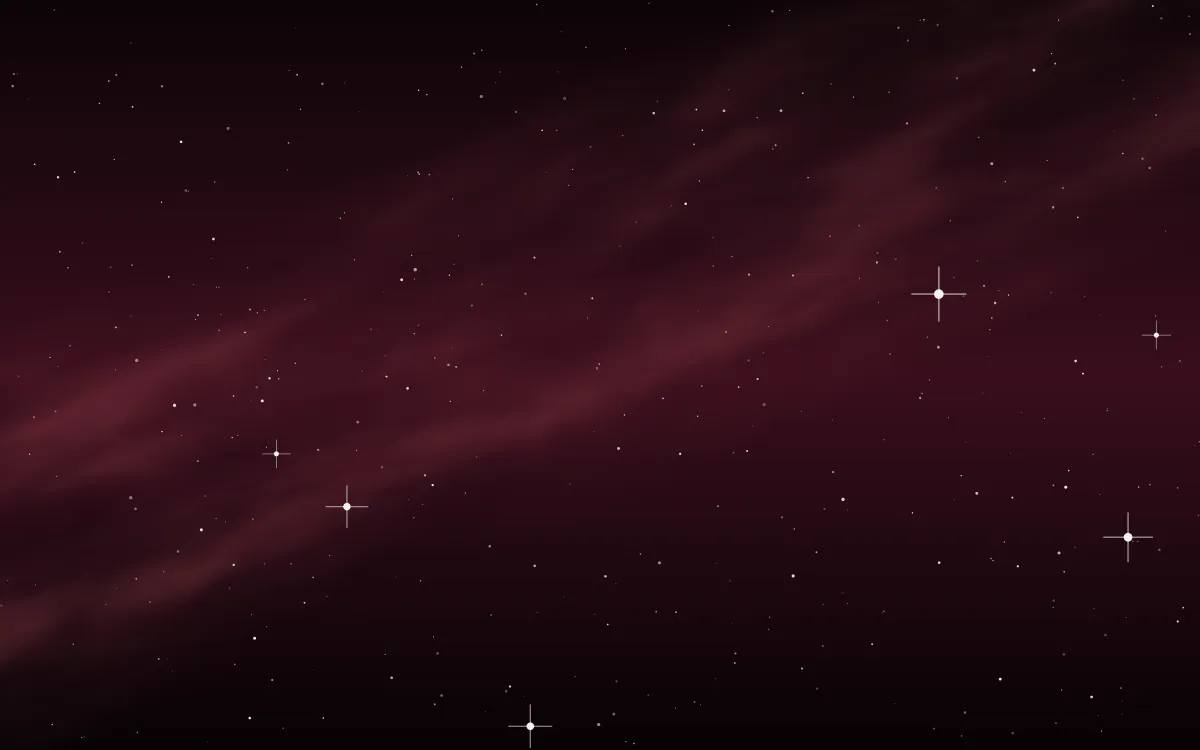 Garnet Drift Star Veil — dark black, pink and red galaxy background