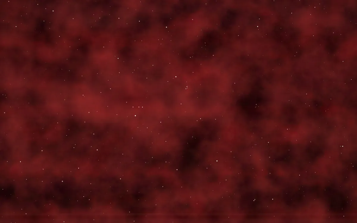 H-Alpha Storm Nebula — dark black and red galaxy background
