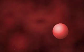 H-Alpha Storm Planetfall — dark black and red galaxy background