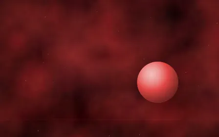 H-Alpha Storm Planetfall — dark black and red galaxy background