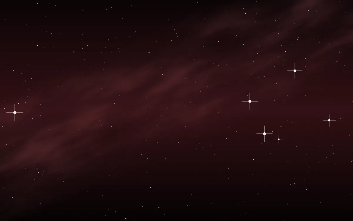 Maroon Hollow Star Veil — dark black and red galaxy background