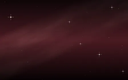 Omega Flame Star Veil — dark black and red galaxy background