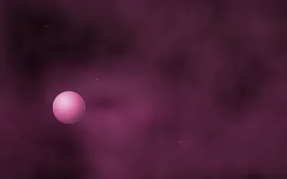 Prawn Nebula Glow Planetfall — dark black and pink galaxy background