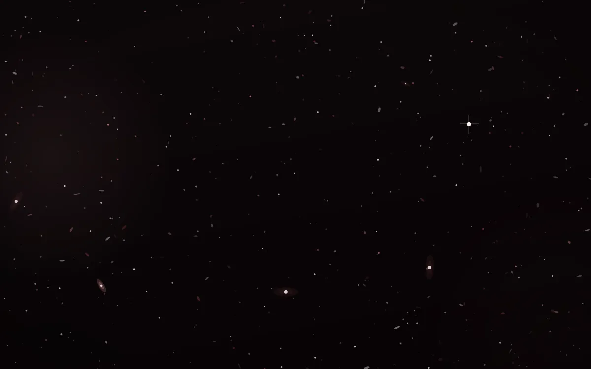 Dusty Rose Halo Deep Field — dark black and red galaxy background