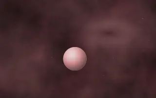 Dusty Rose Halo Planetfall — dark black and red galaxy background