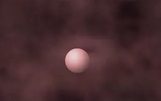 Dusty Rose Halo Planetfall III — dark black and red galaxy background, variation III