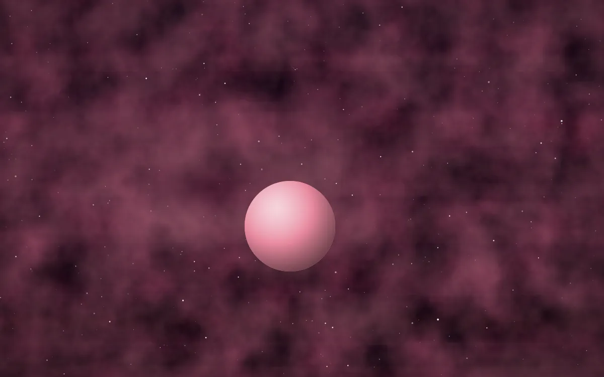 Rosette Bloom Planetfall — dark black, pink and red galaxy background
