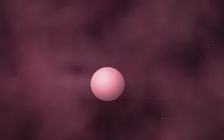Rosette Bloom Planetfall — dark black, pink and red galaxy background