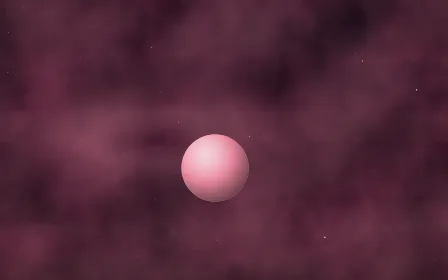 Rosette Bloom Planetfall — dark black, pink and red galaxy background